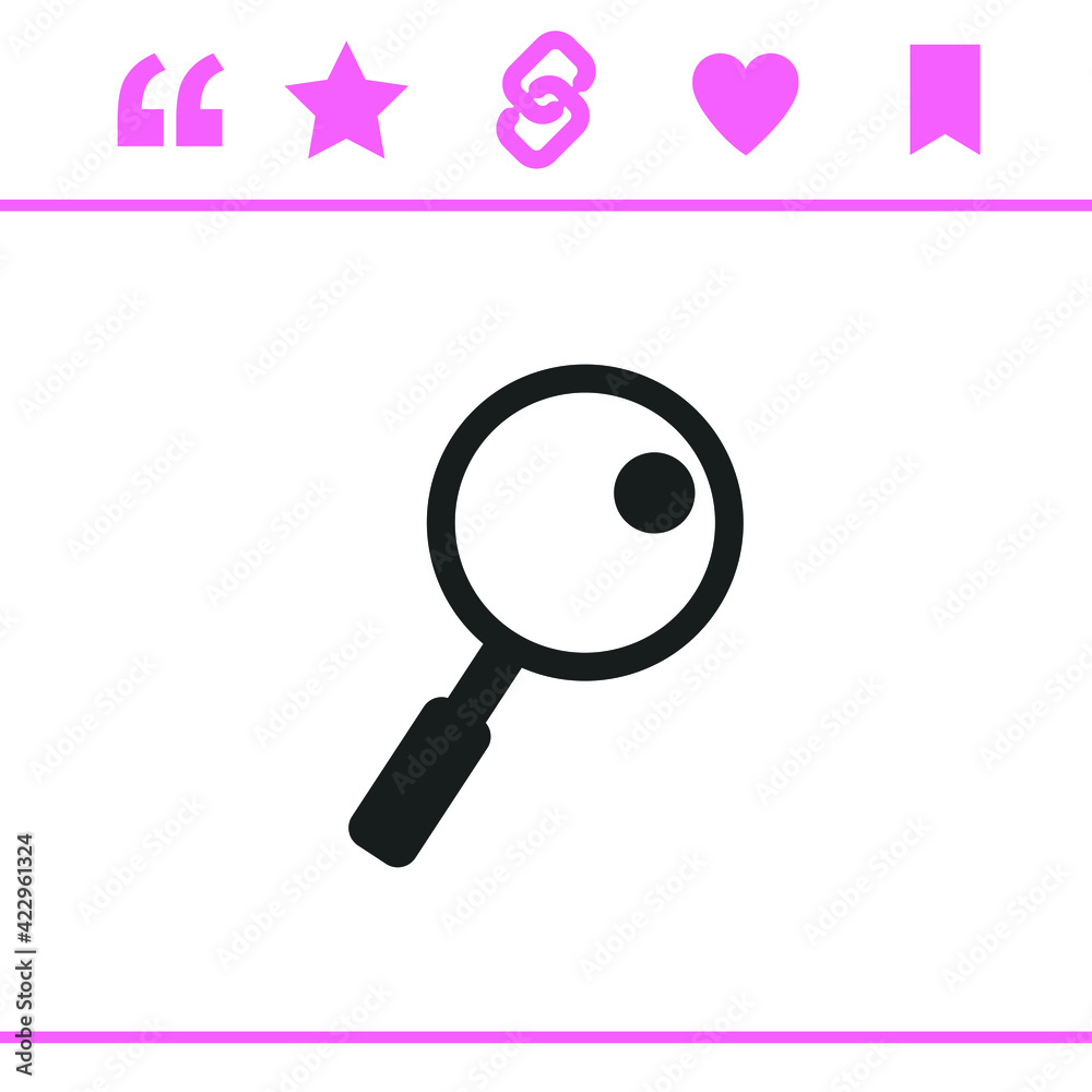 Simple black vector icon on white background Simple black vector icon on white background