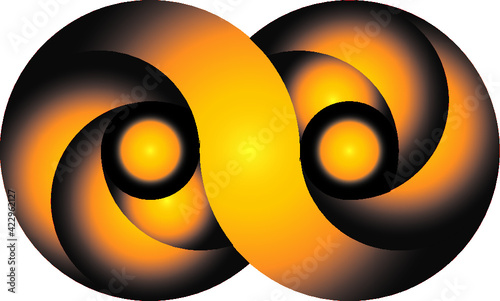 Infinite logo Design 3d  with gradian in illustrator