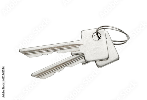 Door keys isolated on white background