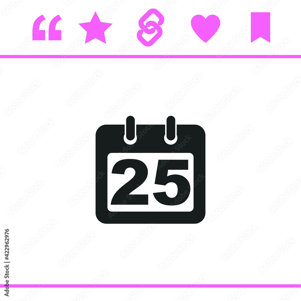 Simple black vector icon on white background Simple black vector icon on white background
