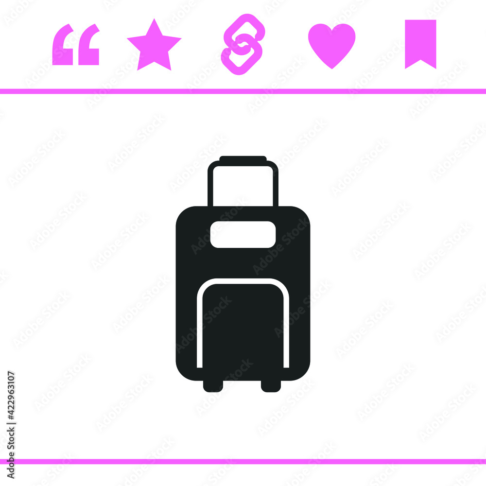 Simple black vector icon on white background Simple black vector icon on white background