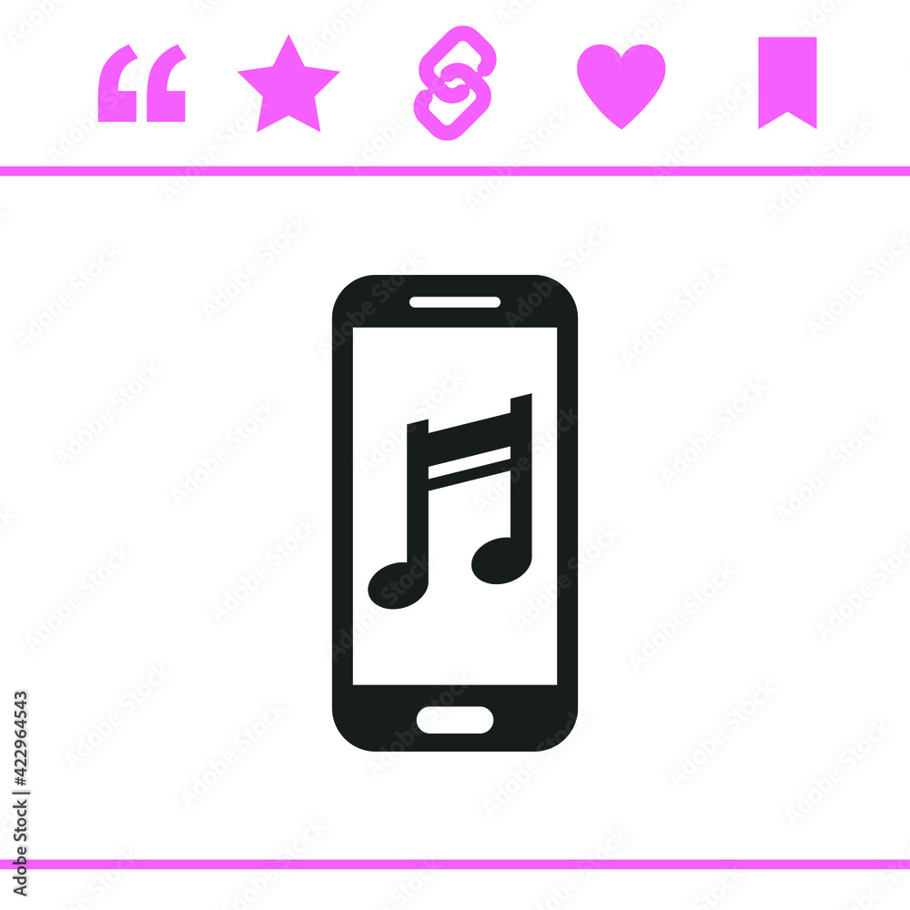Simple black vector icon on white background Simple black vector icon on white background