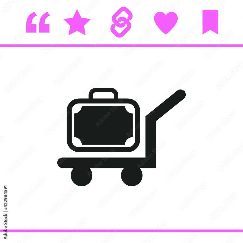 Simple black vector icon on white background Simple black vector icon on white background