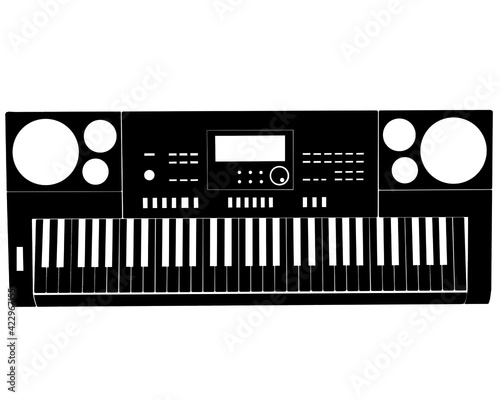 Synthesizer vector image without background 