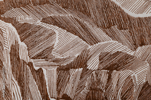 Abstract computer line drawing illustration