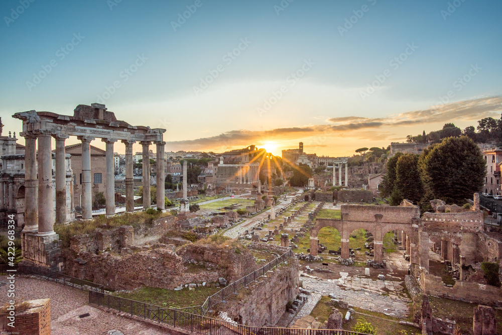 Sonnenaufgang am Palatin - Forum Romanum
