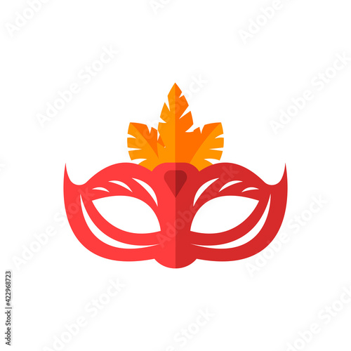 Carnival mask isolated. Vector illustration isolated on white background.