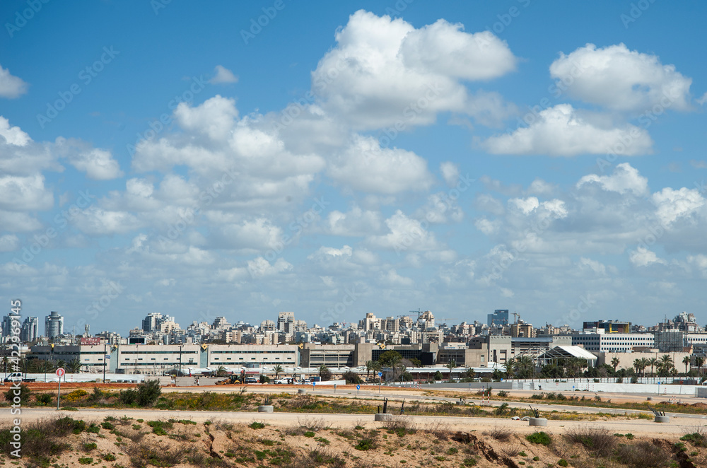 View of the city of Rishon Le Zion. Israel.