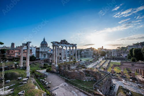 Sonnenaufgang am Palatin - forum Romanum