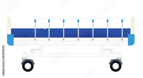 Hospital bed isolated. vector illustration