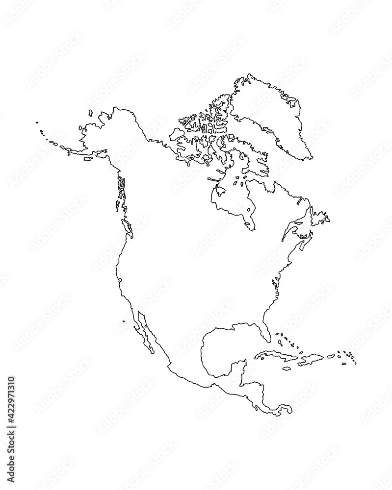 Northern America vector map contour - 1000 F 422971310 OtF4KYIfGnlRtjQEUUfY3p1Sirwmd0bH