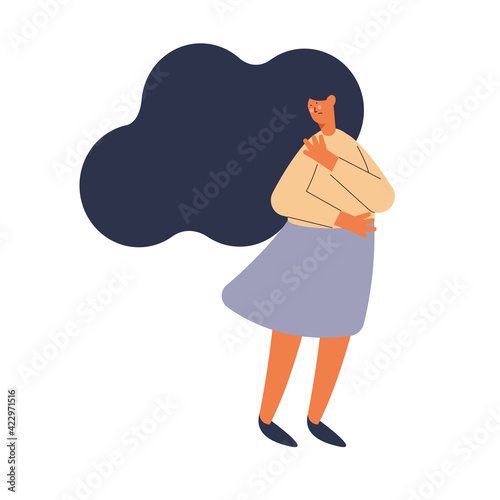 depressed woman character