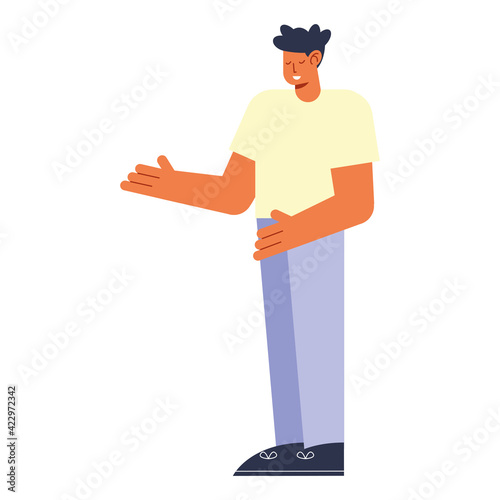 young man standing