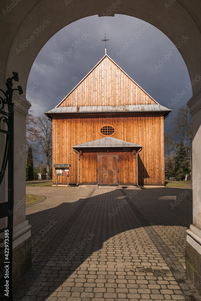 Wooden church in Warszawice, Masovia, Poland