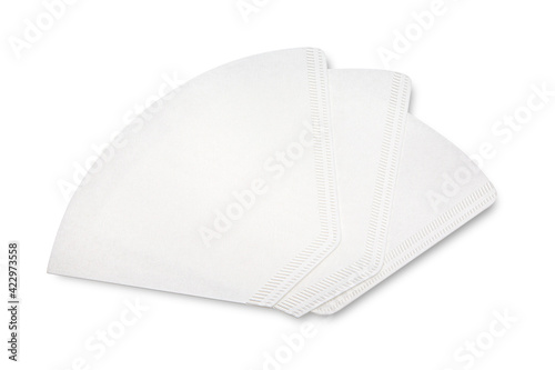 coffee filters isolated on a white background photo