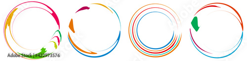 Spiral, swirl, twirl icon, design element vector illustration