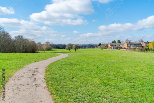 Dollis Valley Greenwalk, a footpath route in London, England, between Moat Mount Nature Reserve in Mill Hill and Hampstead Heath