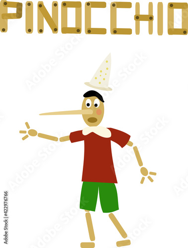 Image of Pinocchio with clothes