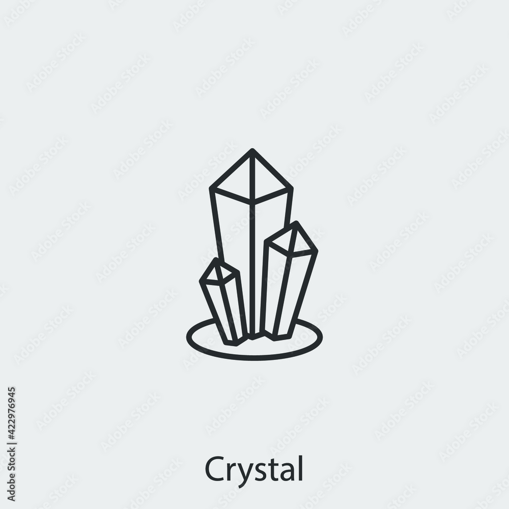 crystal icon vector sign symbol crystal icon vector sign symbol