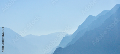 landscape with sky in Khasab, Oman