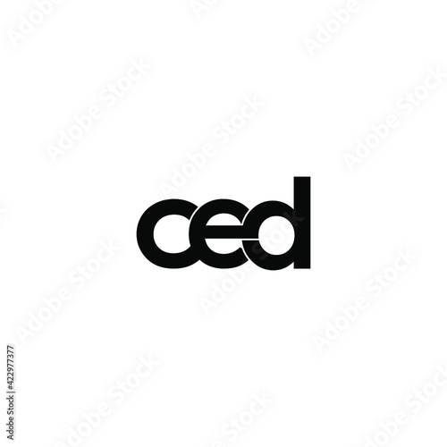 ced letter original monogram logo design