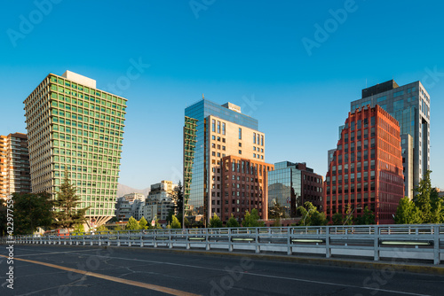 The Apoquindo avenue in Santiago de Chile