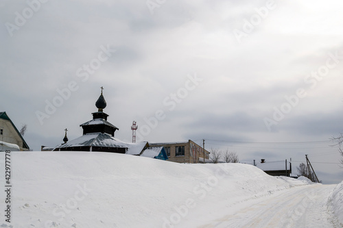 chapel next to the winter road