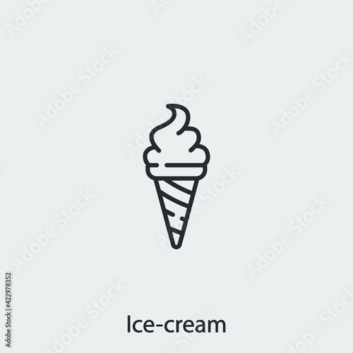 ice cream icon vector sign symbol