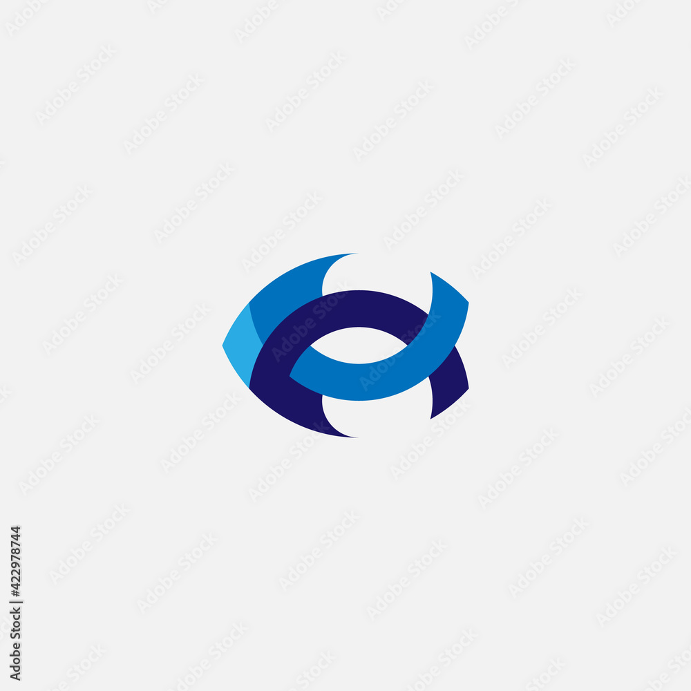 Fototapeta premium logo fish modern icon, design abstract fish symbol.