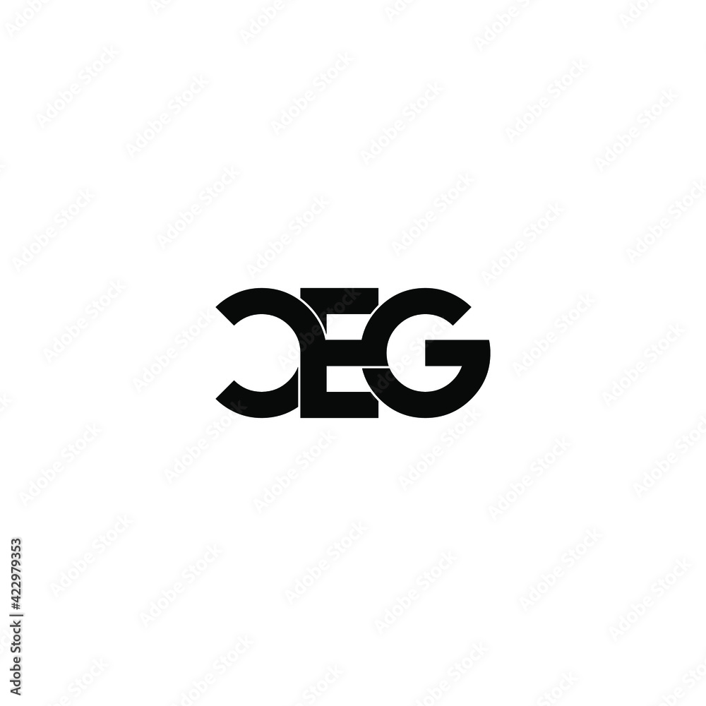 ceg letter original monogram logo design - obrazy, fototapety, plakaty 