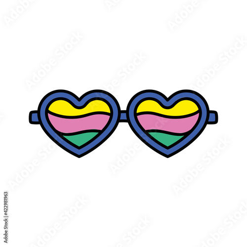 hearts sunglasses retro