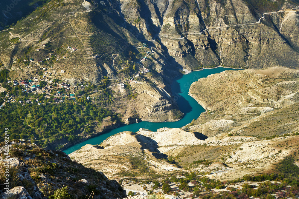 Obraz premium Sulak canyon in the mountains of Dagestan