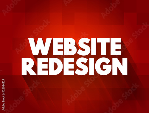 Website Redesign text quote, concept background