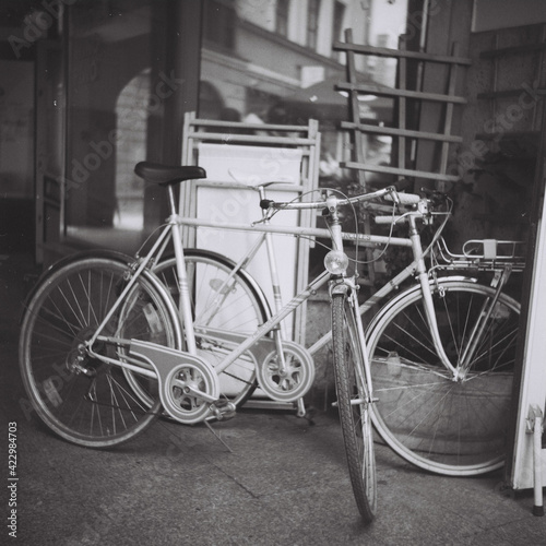 Retro bicycle shoot on film.