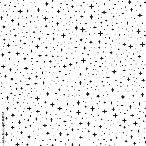Random star shape pattern, background. Seamlessly repeatable.