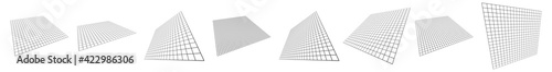 3d angled squared, checkered planes in perspective
