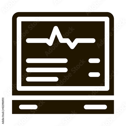 patient chart card icon Vector Glyph Illustration