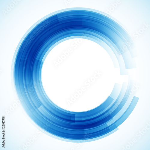 Geometric frame from circles, vector abstract background, wallpaper