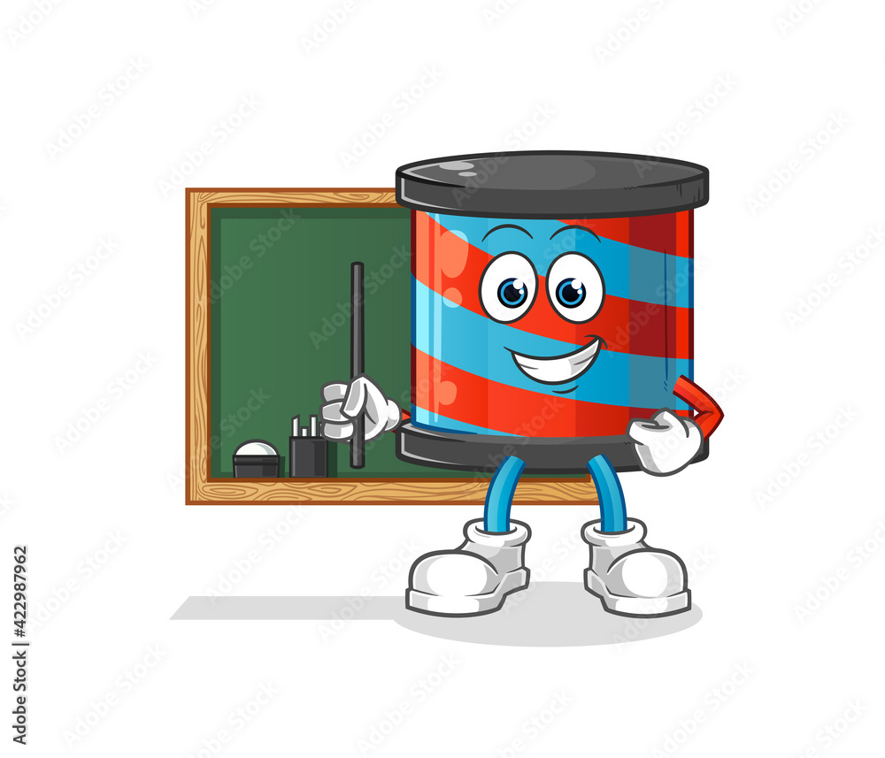 Fototapeta premium barber shop teacher vector. cartoon character