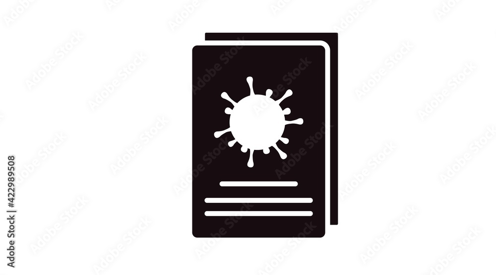 Covid Passport. Vector isolated illustration of a coronavirus or covd-19 passport Covid Passport. Vector isolated illustration of a coronavirus or covd-19 passport