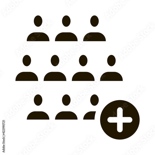 selection of new employee man icon Vector Glyph Illustration