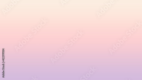 Abstract blurred combination palette mixture of peach , pale cream , light pink , soft orange and very pale purple solid color linear gradient background on the horizontal frame
