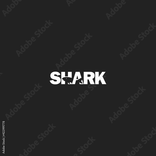Modern Shark Simple Logo Design, Shark Logo