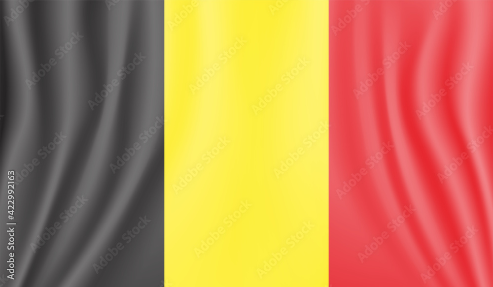 Obraz premium Belgium grunge, old, scratched style flag