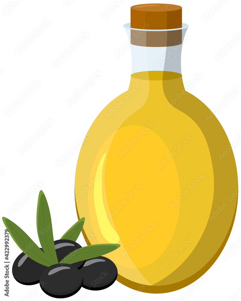 Cartoon Olive Oil