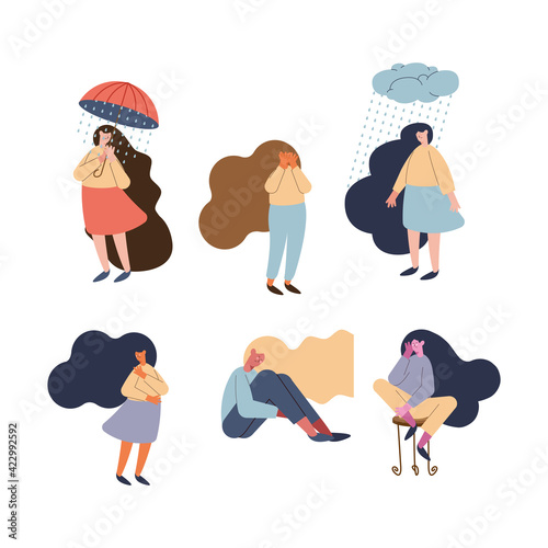 depressed girls characters