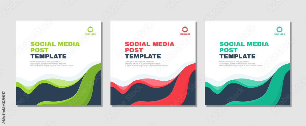 Obraz premium Set of modern abstract Unique Editable Social Media banner Template.Promotional web banner for social media post.Elegant sale ads and discount promo