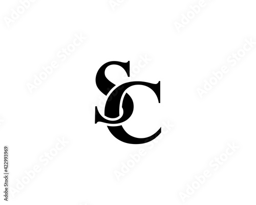 SC CS letter logo design vector template