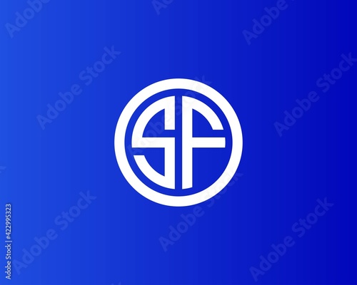 SF FS Letter logo design vector template