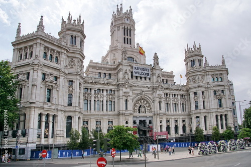 The Cybele Palace or Palacio de Cibeles is a palace located on the Plaza de Cibeles in Madrid city centre, Spain. © khalid